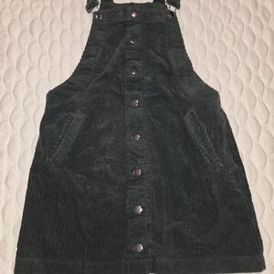 Mi Ami Women's Corduroy Jumper Solid Hunter Green Sleeveless Size Small